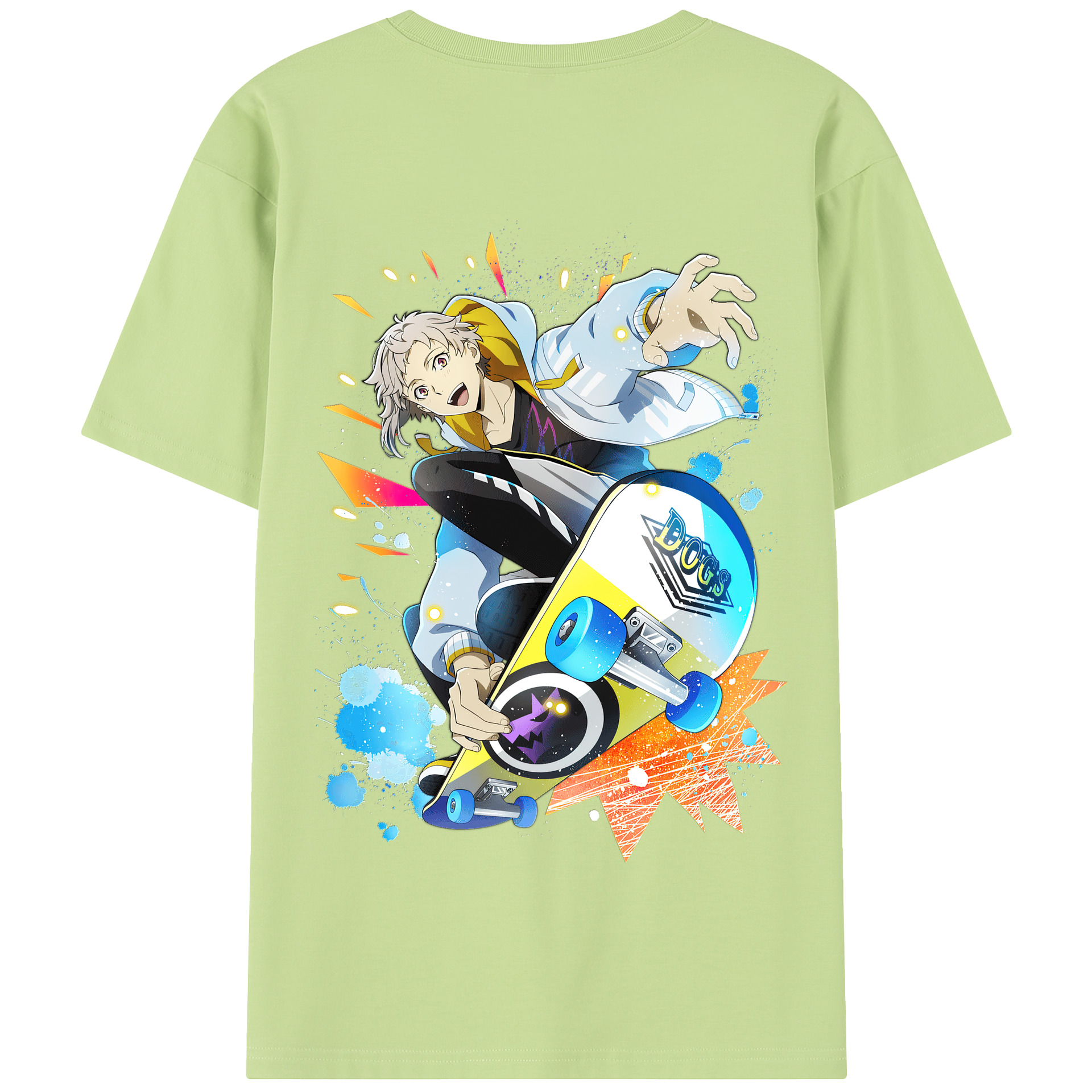 （画像用） 文豪ストレイドッグス Bungo Stray Dogs 綿100％半袖Tシャツ（背面プリント）